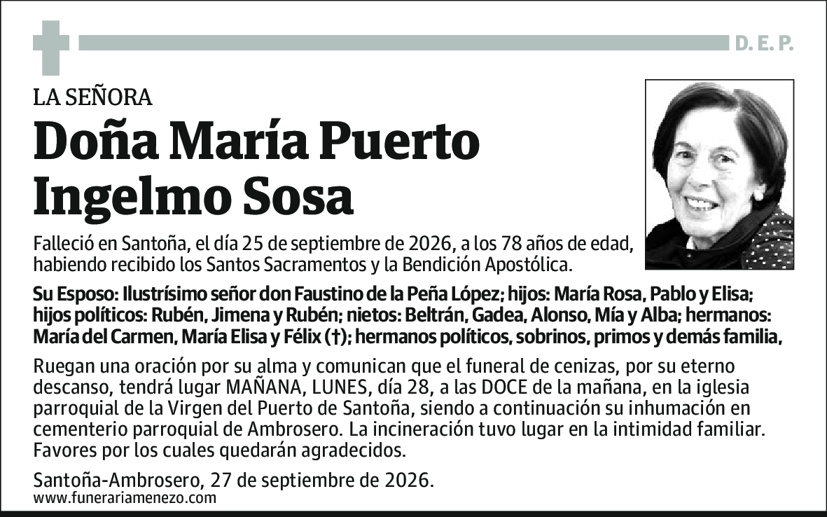 María Puerto Ingelmo Sosa
