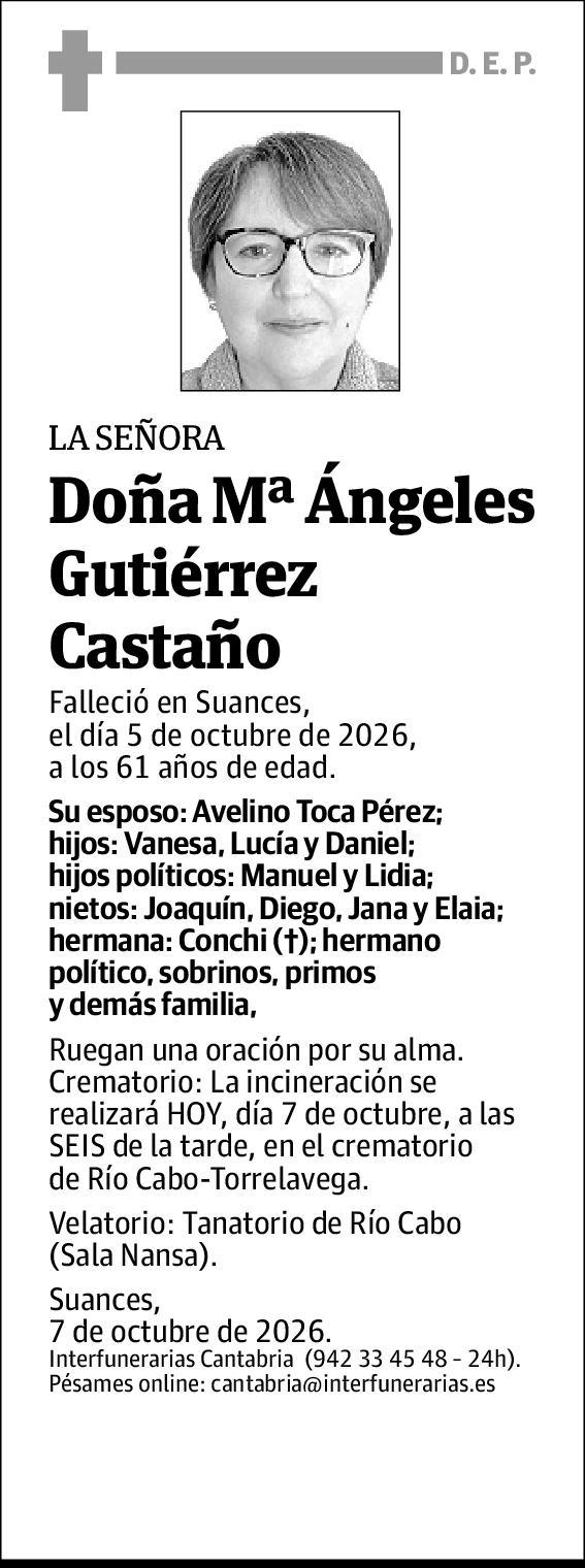 Mª Ángeles Gutiérrez Castaño
