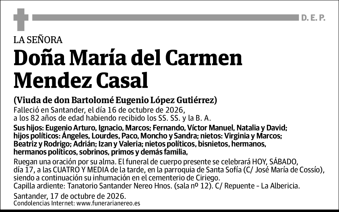 María del Carmen Méndez Casal