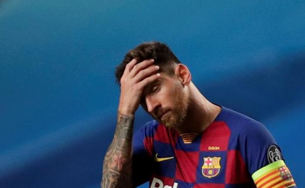 Messi, desolado. /Reuters